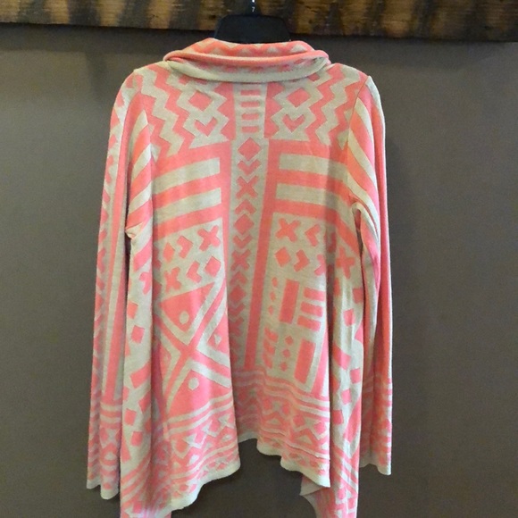 Women’s tribal print open cardigan sweater - Picture 3 of 4